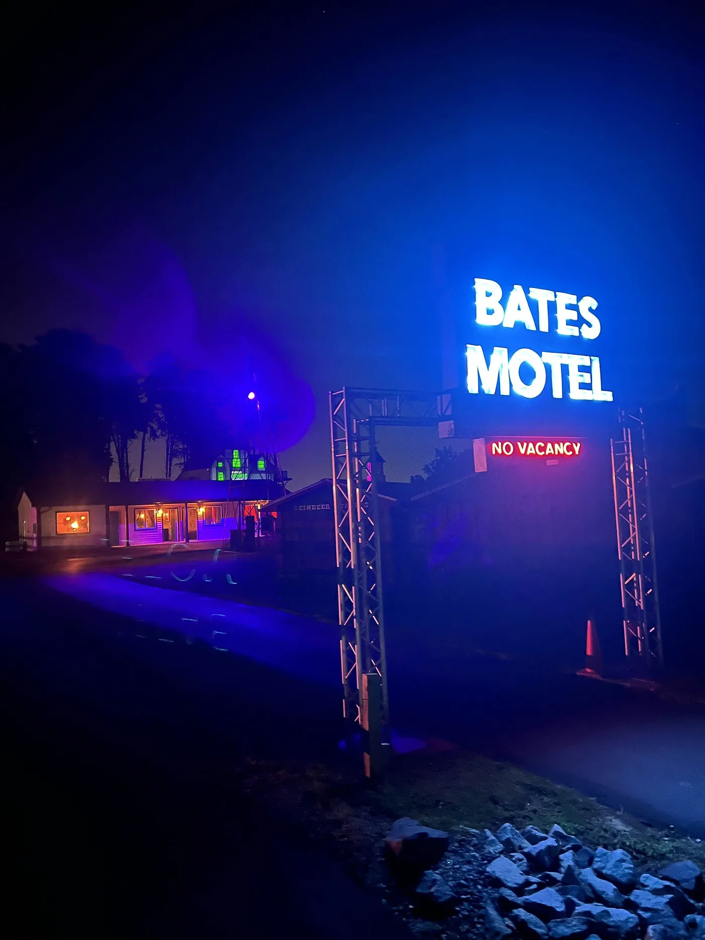 The motel-themed "No Vacancy" set at Kersey Valley Spookywoods, the haunted attraction in Archdale.