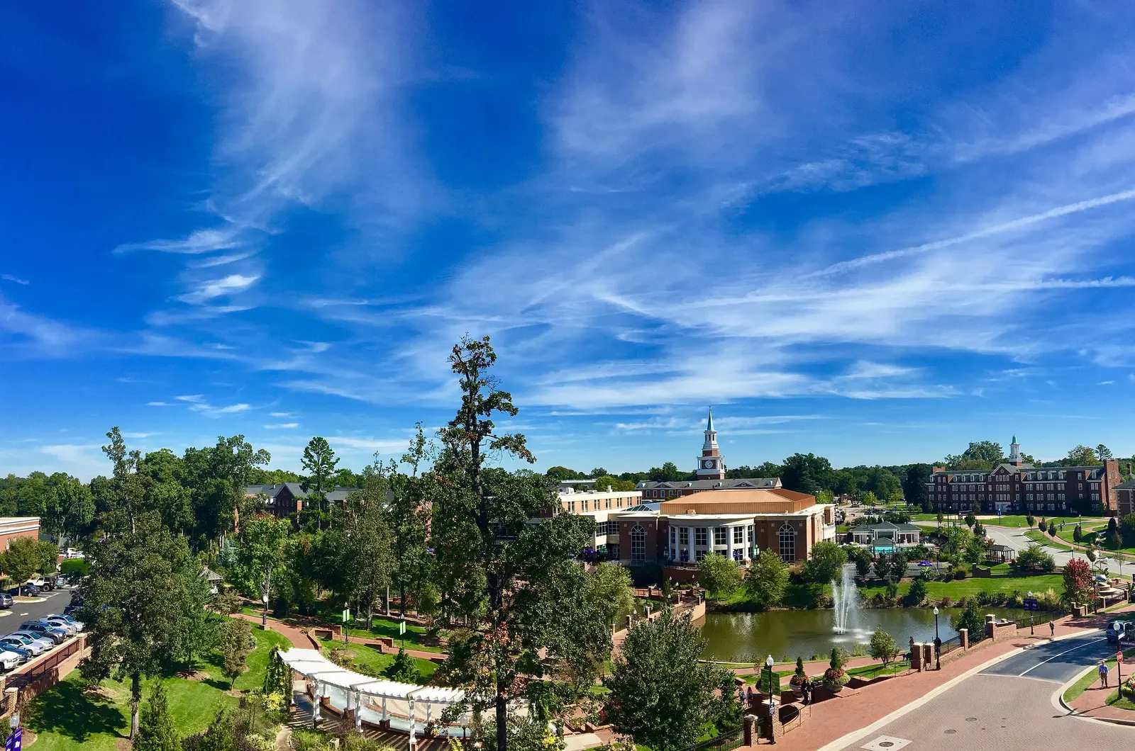 Hayworth Park on the High Point University campus, part of the university's public gardens.