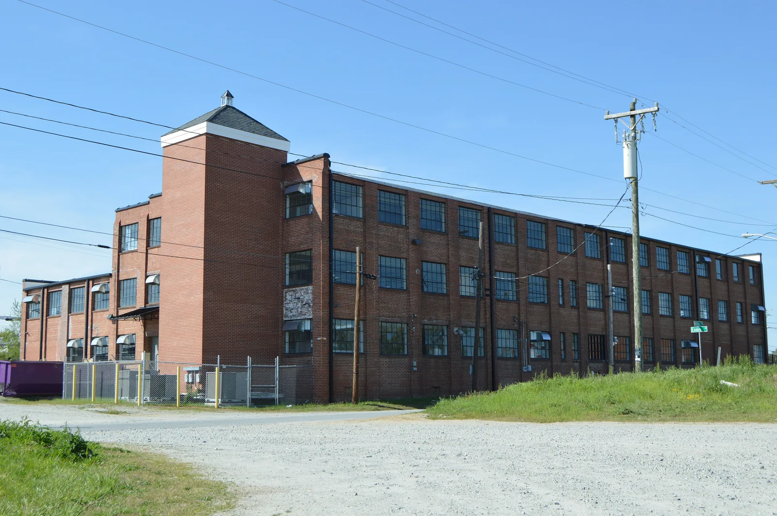 The former Carolina Casket Company factory on Millis Street, one of High Point's historic industrial buildings.
