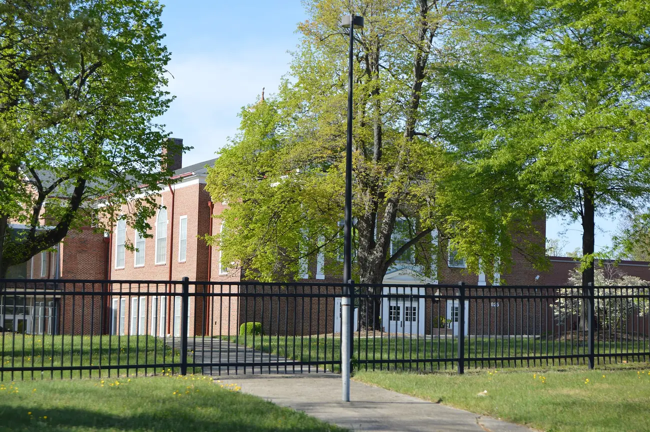 The former William Penn High School building on Washington Street in High Point.