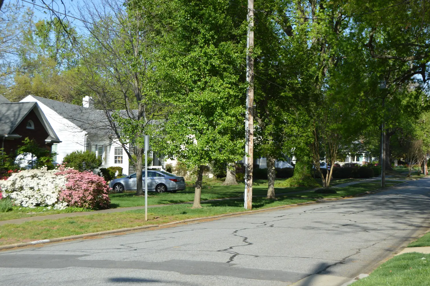 Houses on the north side of Otteray Avenue at Hurdover Street in Emerywood, High Point